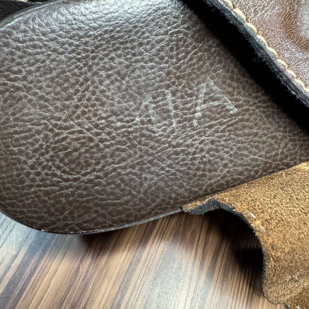 MIA Womens‎ 8.5 Brown Leather Fisherman Clog Sandals Wedge Platform Brazil - Picture 7 of 11